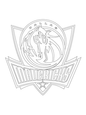 Dallas Mavericks Logo Coloring Page